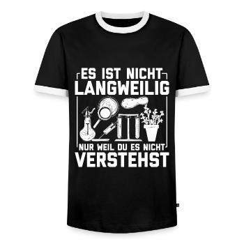 Biologen Sprüche | Biologie Wissenschaft Geschenke - Männer Kontrast-T-Shirt - Schwarz/Weiß - Vorne - AI Model Female 172 light (172cm) & AI Model Male 178 light (178cm)