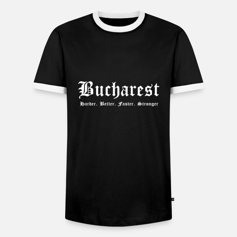Bucarest Bucarest - T-shirt contrasté Homme - noir/blanc