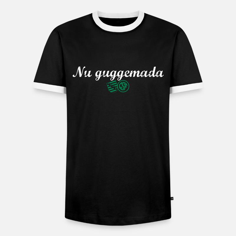 Nu guggemada - Männer Kontrast-T-Shirt - Schwarz/Weiß