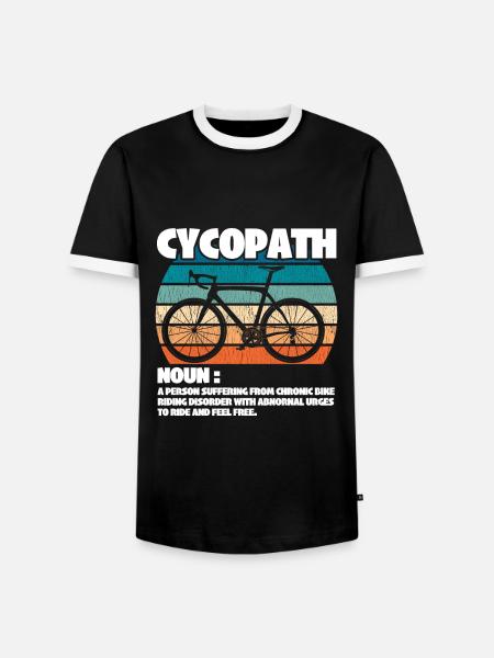 Radfahren Radfahrer Cycopath Substantiv - Männer Kontrast-T-Shirt - Schwarz/Weiß