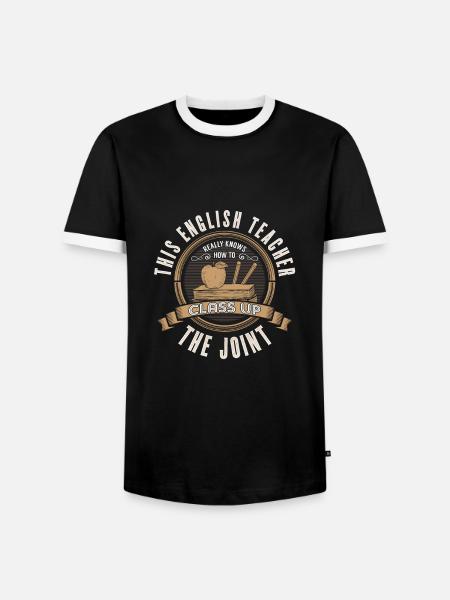 Englischlehrer - Männer Kontrast-T-Shirt - Schwarz/Weiß