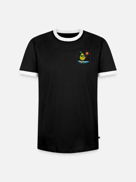 Sporty pear - Men's Ringer Shirt - black/white