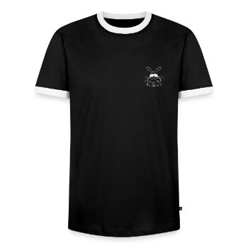 cool with sunglasses - Men's Ringer Shirt - black/white - Front - AI Model Female 172 light (172cm) & AI Model Male 178 light (178cm)