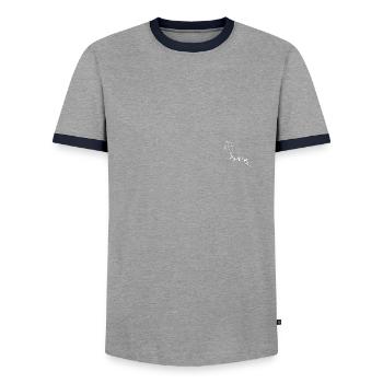 Kite - Men's Ringer Shirt - grey/navy  - Front - AI Model Female 172 light (172cm) & AI Model Male 178 light (178cm)