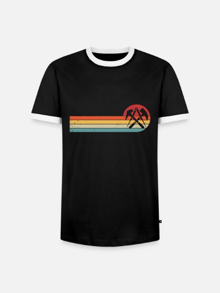 Dachdecker Zunftzeichen Dachdeckermeister - Männer Kontrast-T-Shirt - Schwarz/Weiß