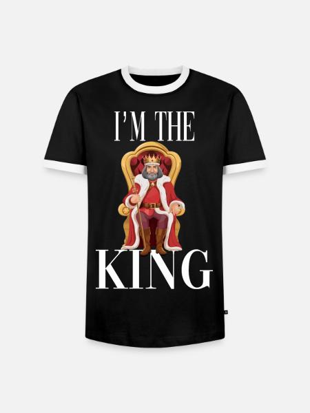 Ich bin der König - Männer Kontrast-T-Shirt - Schwarz/Weiß