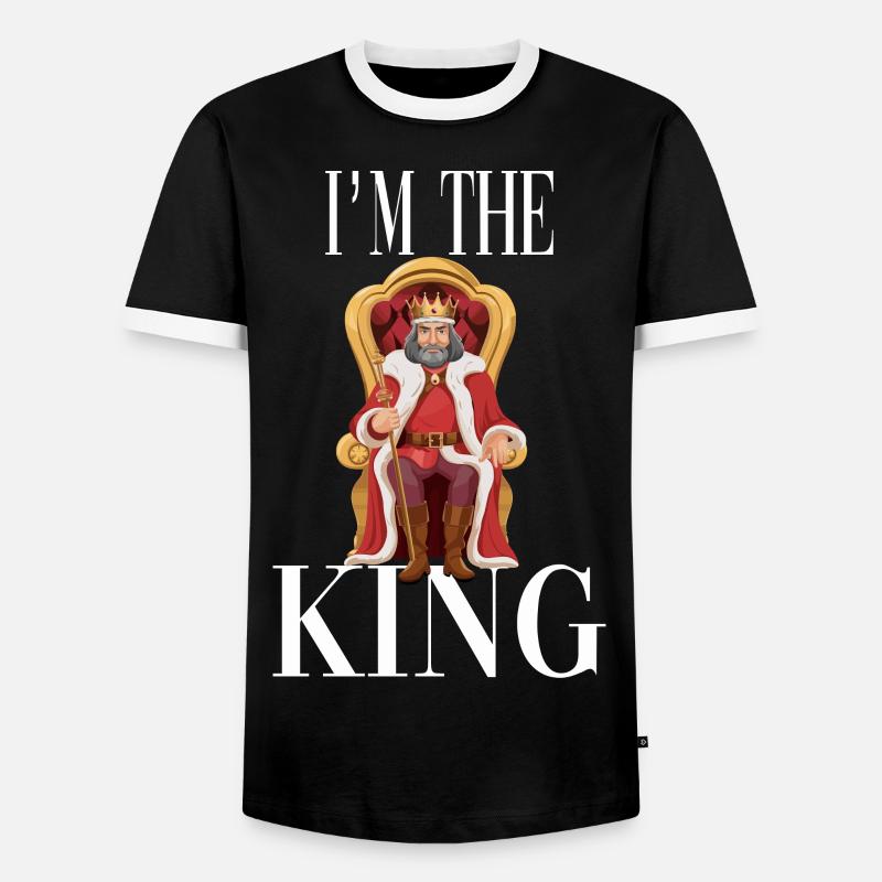 Ich bin der König - Männer Kontrast-T-Shirt - Schwarz/Weiß