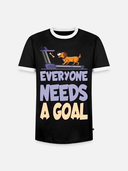 Everyone needs a goal - Men's Ringer Shirt - black/white