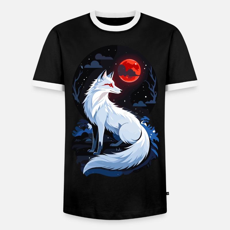 White Fox - Men's Ringer Shirt - black/white