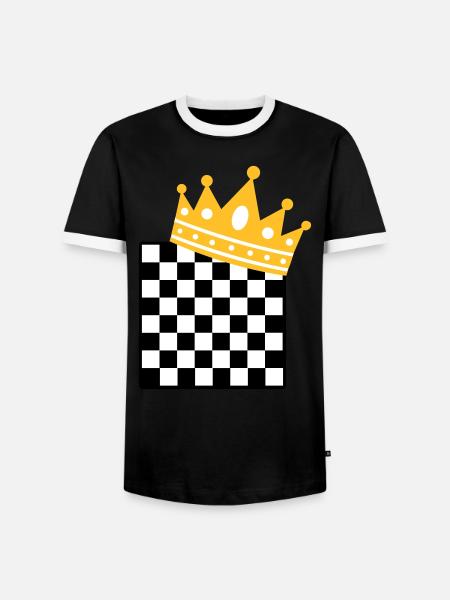 chess king - T-shirt contrasté Homme - noir/blanc