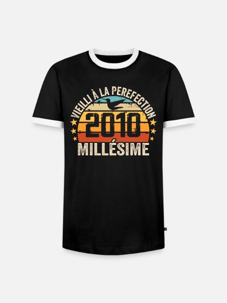 Vintage 2010 Retro Birthday Gift 2010 - Men's Ringer Shirt - black/white