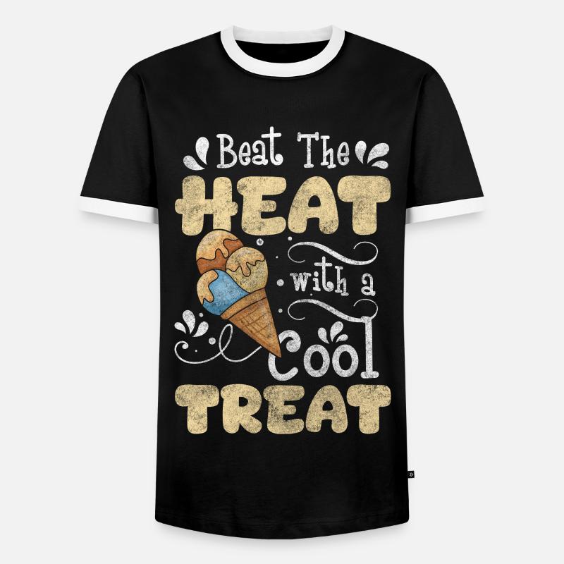 Softeis Waffel Kalt Geschmack - Männer Kontrast-T-Shirt - Schwarz/Weiß