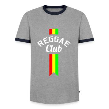 Reggae Club - T-shirt contrasté Homme - gris/marine  - Devant - AI Model Female 172 light (172cm) & AI Model Male 178 light (178cm)