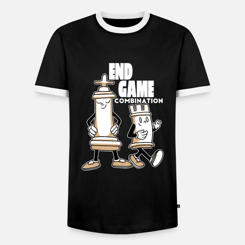 Chess Combo - Men's Ringer Shirt - black/white