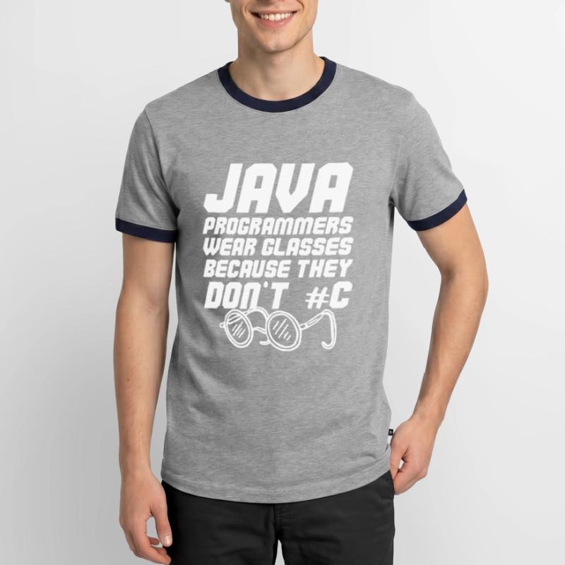 Programmeur Java sympa T-shirt contrasté Homme