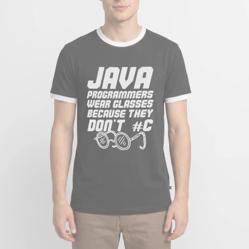 Programmeur Java sympa T-shirt contrasté Homme