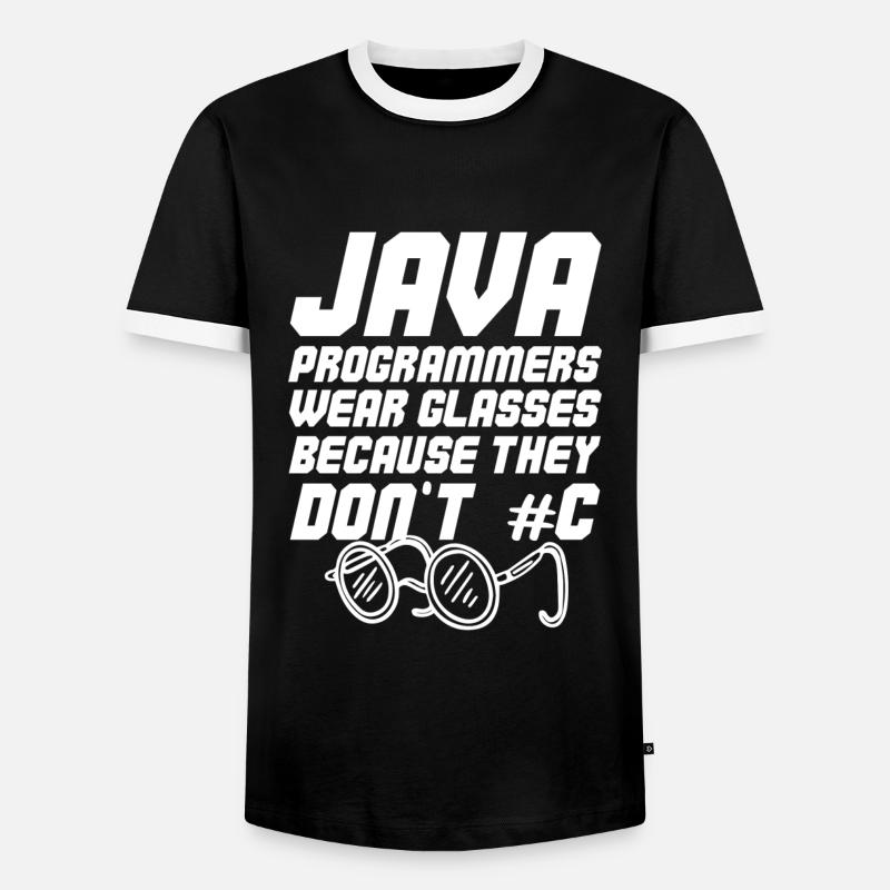 Cooler Java-Programmierer - Männer Kontrast-T-Shirt - Schwarz/Weiß
