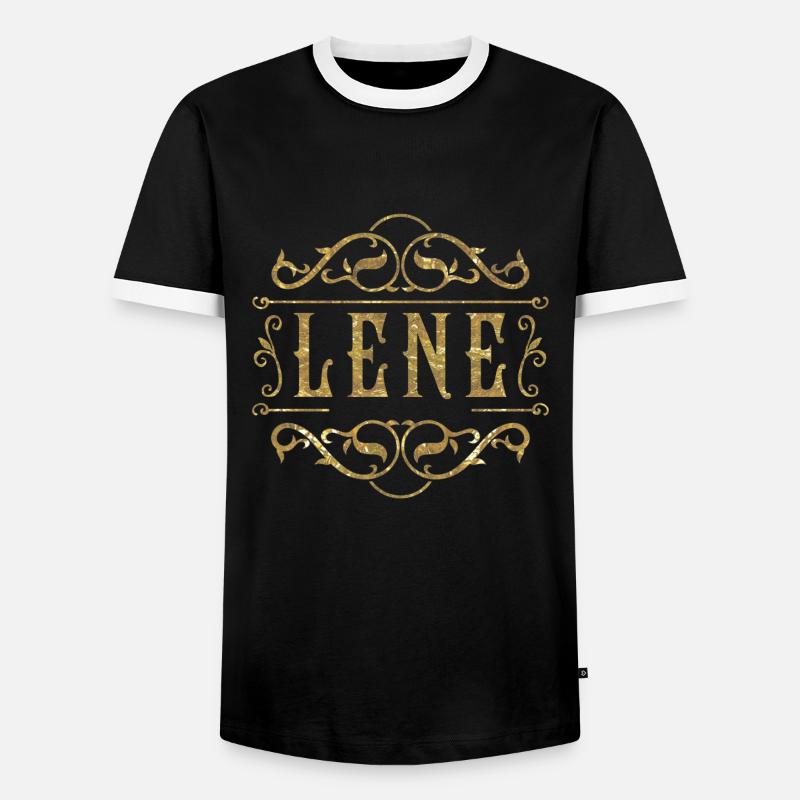 Lene gold - Men's Ringer Shirt - black/white