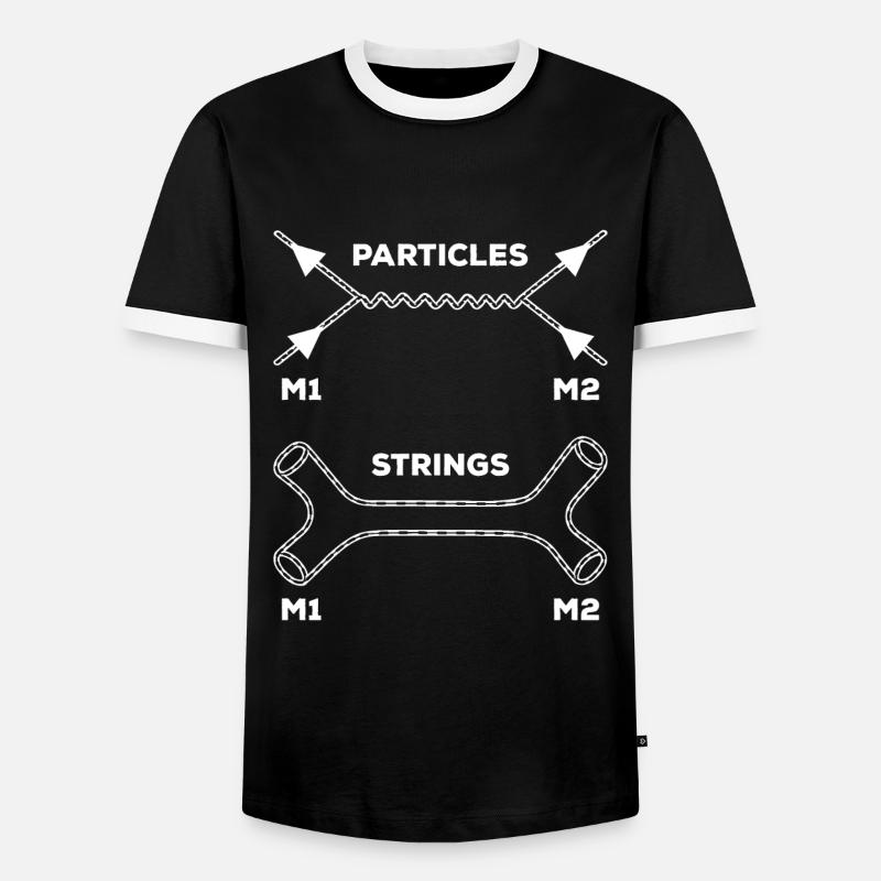 Stringtheorie Quantenmechanik - Männer Kontrast-T-Shirt - Schwarz/Weiß
