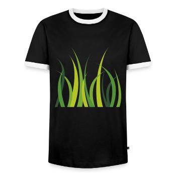herbes - T-shirt contrasté Homme - noir/blanc - Devant - AI Model Female 172 light (172cm) & AI Model Male 178 light (178cm)