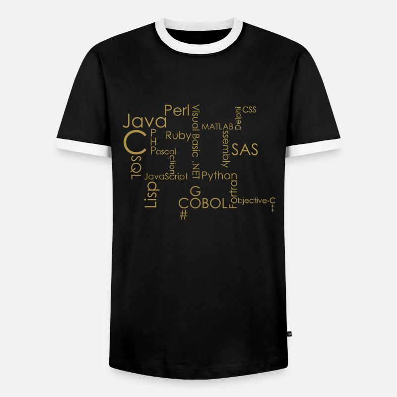 Programmiersprache - Männer Kontrast-T-Shirt - Schwarz/Weiß