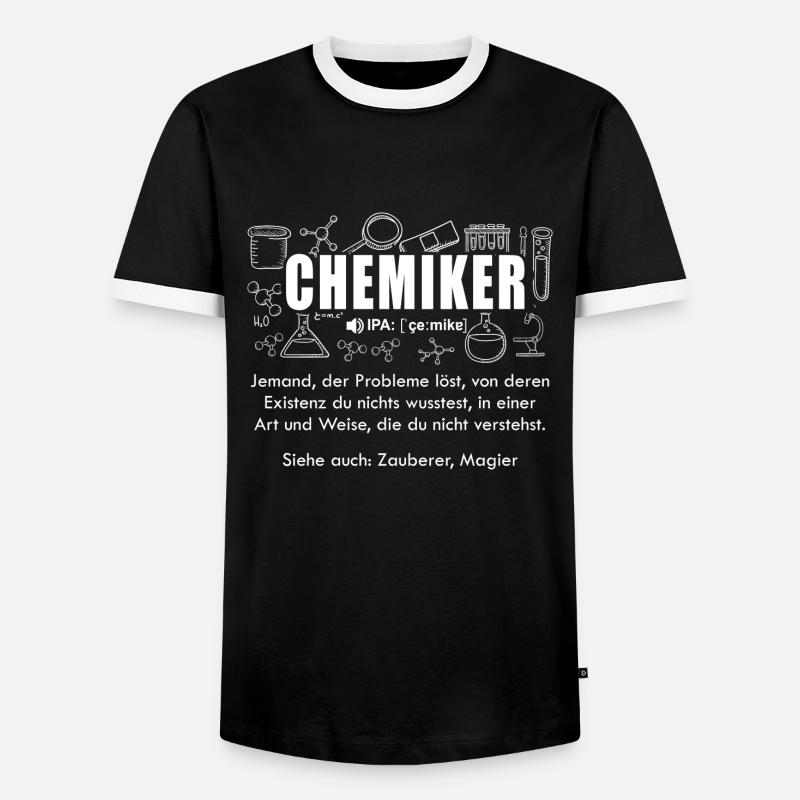 chemist Dictionary - Men's Ringer Shirt - black/white