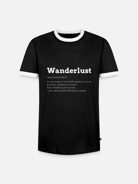 Wanderlust Fernweh Geschenk Backpacker Urlaub - Männer Kontrast-T-Shirt - Schwarz/Weiß
