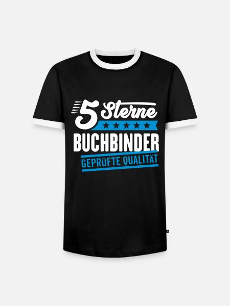 5Sterne Buchbinder - Männer Kontrast-T-Shirt - Schwarz/Weiß