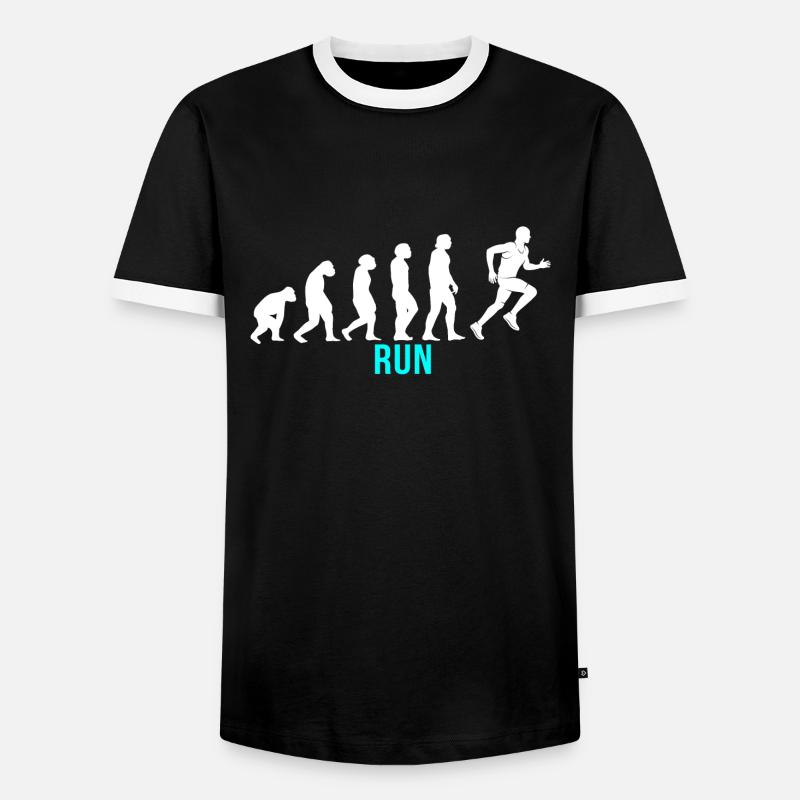 Exécuter Evolution - T-shirt contrasté Homme - noir/blanc