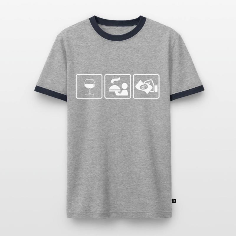 Kellner oder Kellnerin? Die Geschenkidee Männer Kontrast-T-Shirt