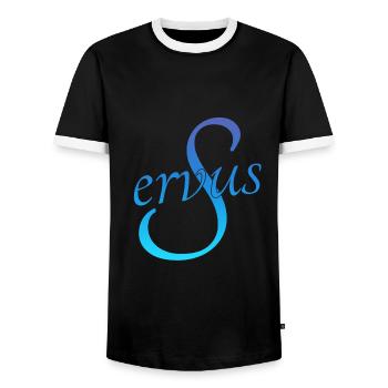 Servus - Männer Kontrast-T-Shirt - Schwarz/Weiß - Vorne - AI Model Female 172 light (172cm) & AI Model Male 178 light (178cm)