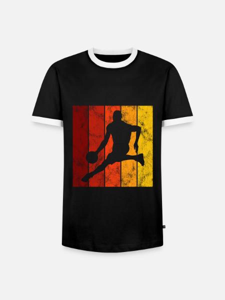 Basketteur basket-ball basket-ball - T-shirt contrasté Homme - noir/blanc