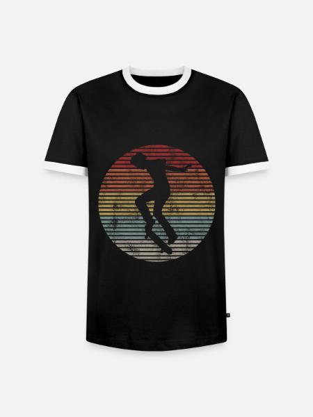 Skateboarder Skateboard Skater Skate Skateing - Men's Ringer Shirt - black/white