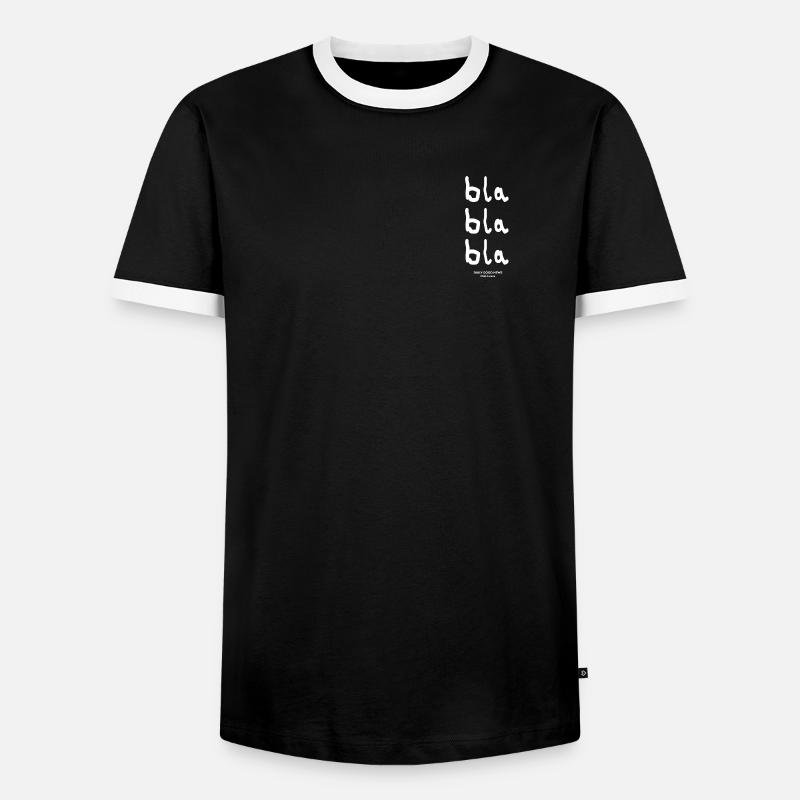 bla bla bla-dgn - Männer Kontrast-T-Shirt - Schwarz/Weiß