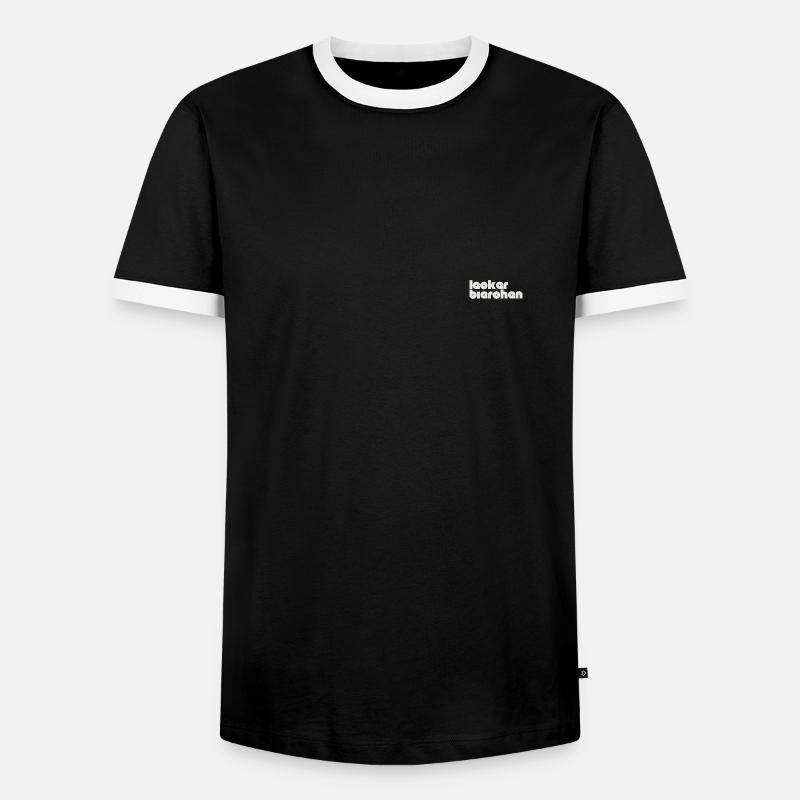 lecker bierchen - Männer Kontrast-T-Shirt - Schwarz/Weiß