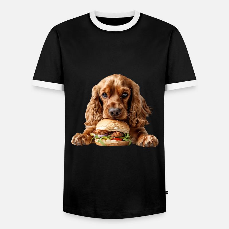 Cocker Spaniel - Men's Ringer Shirt - black/white
