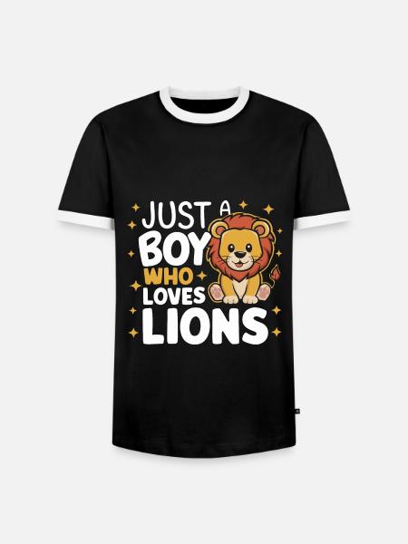 Lion Lion Animal Africa - Men's Ringer Shirt - black/white