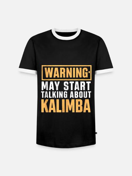 Idiophon Kalimba Geschenk - Männer Kontrast-T-Shirt - Schwarz/Weiß