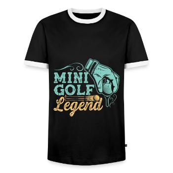 Golf golf golf golf cadeau - T-shirt contrasté Homme - noir/blanc - Devant - AI Model Female 172 light (172cm) & AI Model Male 178 light (178cm)