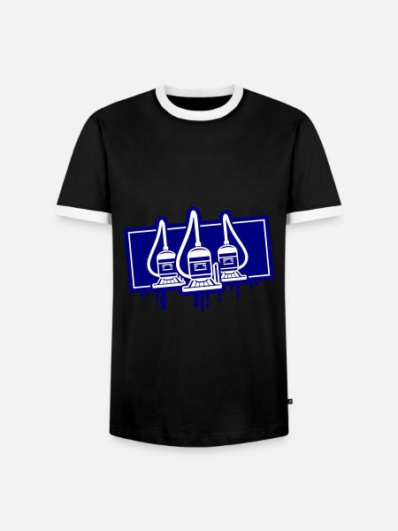 Vacuum Cleaner Icon - Men's Ringer Shirt - black/white