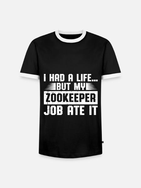 Zoowärter - Männer Kontrast-T-Shirt - Schwarz/Weiß