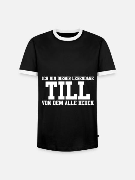 Till Name Design - Männer Kontrast-T-Shirt - Schwarz/Weiß