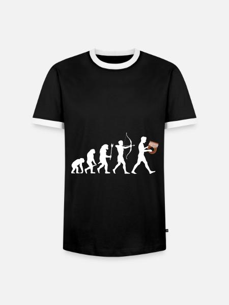 Idiophon Kalimba Geschenk - Männer Kontrast-T-Shirt - Schwarz/Weiß