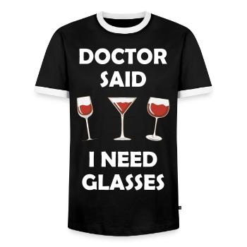 Wein Winzer Weinliebhaber Weinfest Geschenk - Männer Kontrast-T-Shirt - Schwarz/Weiß - Vorne - AI Model Female 172 light (172cm) & AI Model Male 178 light (178cm)