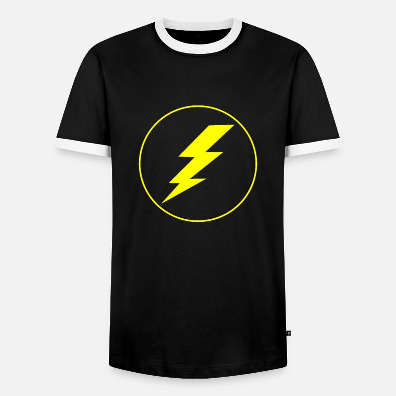 Flash - Männer Kontrast-T-Shirt - Schwarz/Weiß