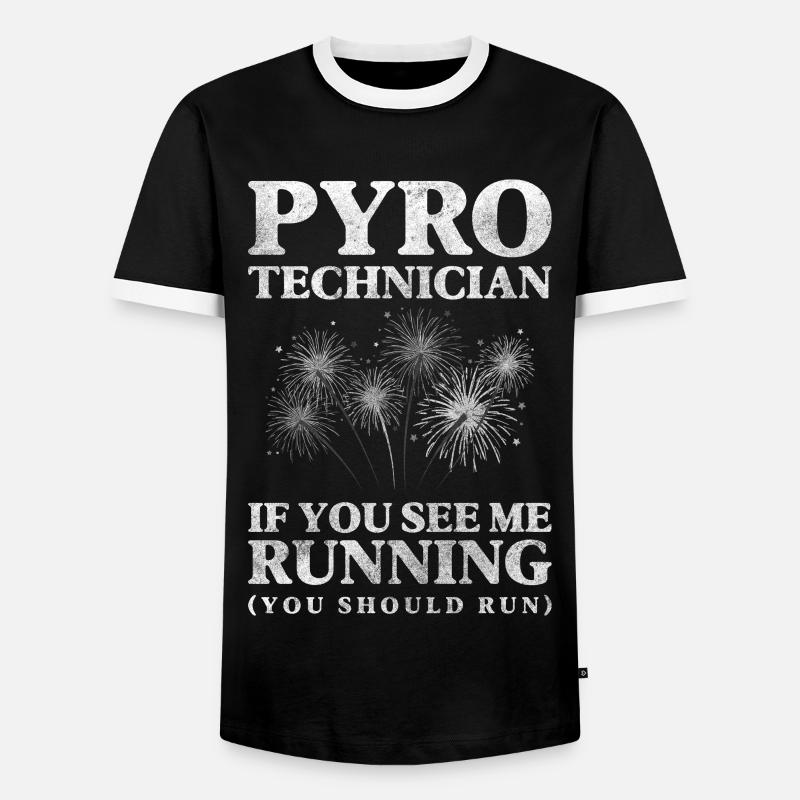 Technique Firecracker Pyroshow Professional - Men's Ringer Shirt - black/white