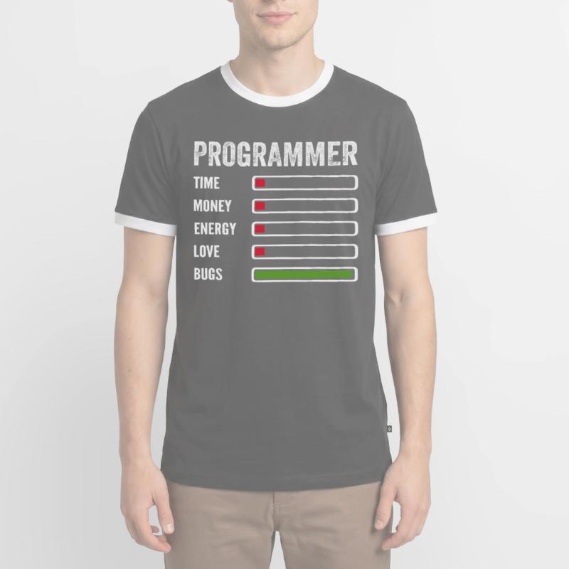 Entwickler Humor Programmierer Programmierer Programmierer Männer Kontrast-T-Shirt