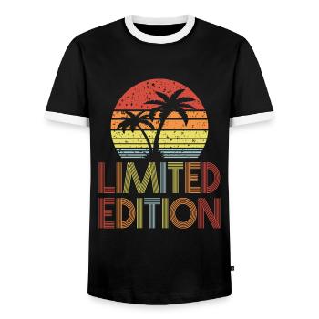 Limited Edition - Männer Kontrast-T-Shirt - Schwarz/Weiß - Vorne - AI Model Female 172 light (172cm) & AI Model Male 178 light (178cm)
