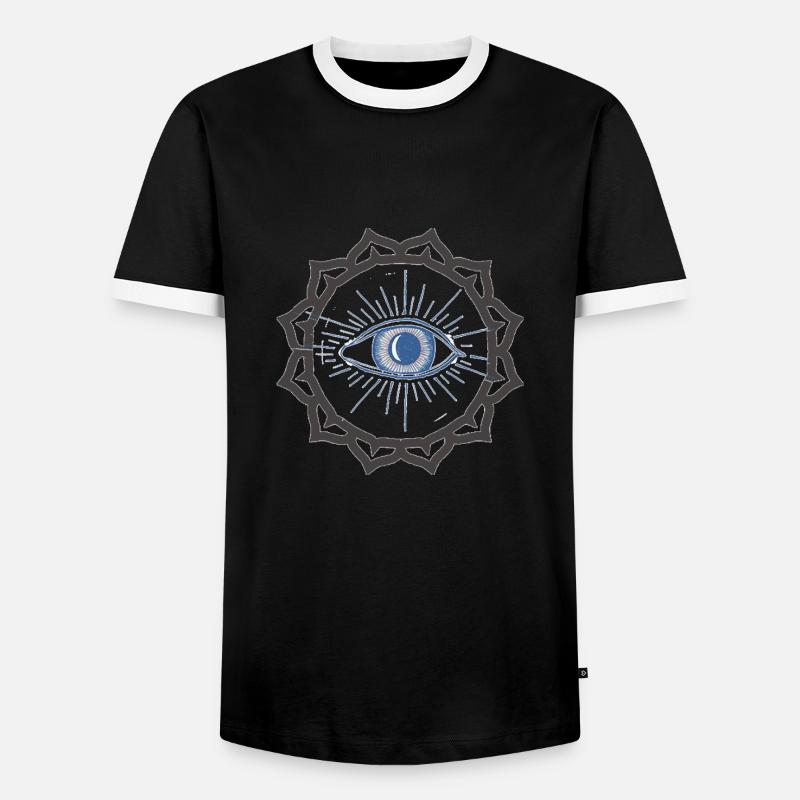Das geöffnete dritte Auge - Geschenkidee - Männer Kontrast-T-Shirt - Schwarz/Weiß