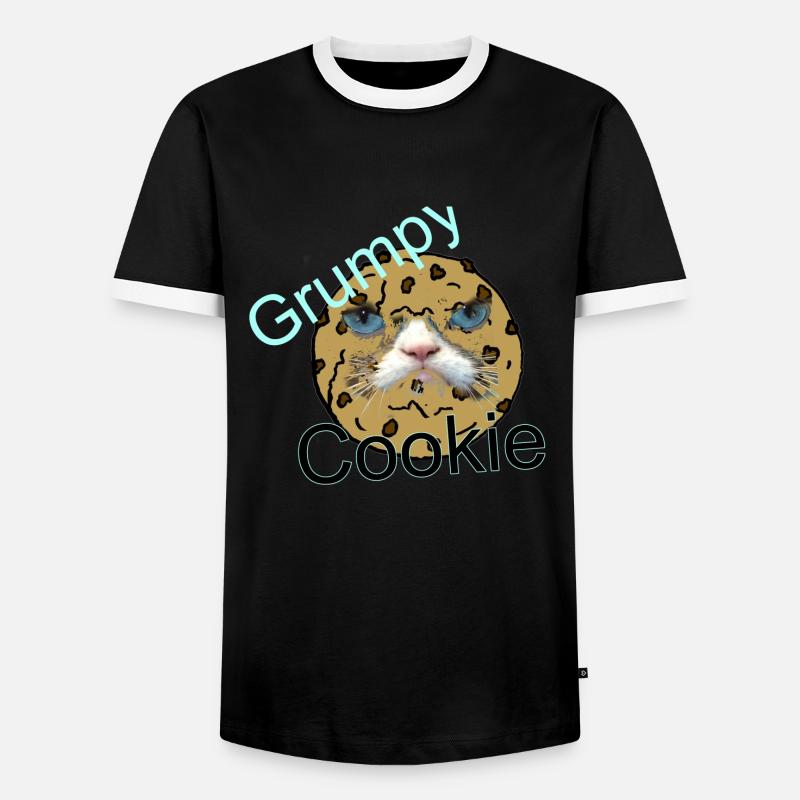 Grumpy Cookie - Men's Ringer Shirt - black/white